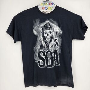 Sons Of Anarchy Shirt Mens XL Black Men Of Mayhem Motorcycle Club SOA‎ Tee